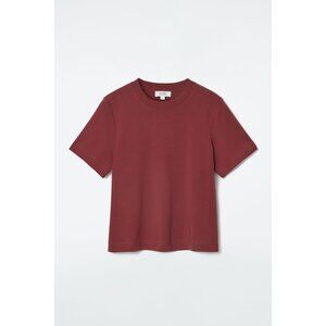 COS Women's Brick Clean Cut Regular Crop Tee, Size XS